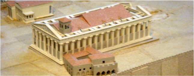Αναπαράσταση Χριστιανικού ναού Παρθενώνα, κατά την Λατινοκρατία (13ος αιώνας μ.Χ.)