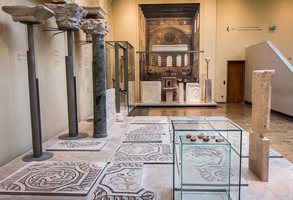 Βυζαντινό μουσείο Αθηνών, μωσαϊκά βασιλικής Ιλισσού.