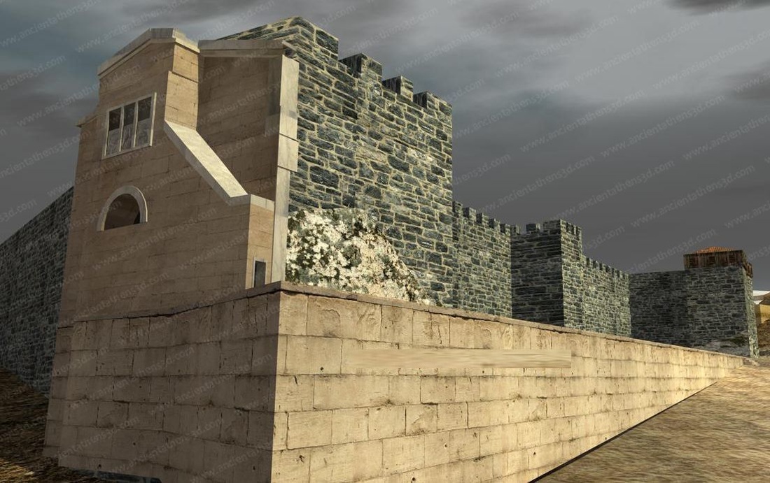 Υστερορωμαϊκό τείχος Στοά του Αττάλου