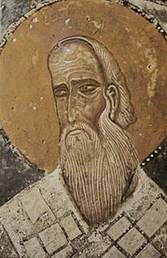 H προσωπογραφία Μιχαήλ Χωνιάτη. Ναός Αγίου Πέτρου στα Καλύβια Κουβαρά Αττικής (1235 μ.Χ.).